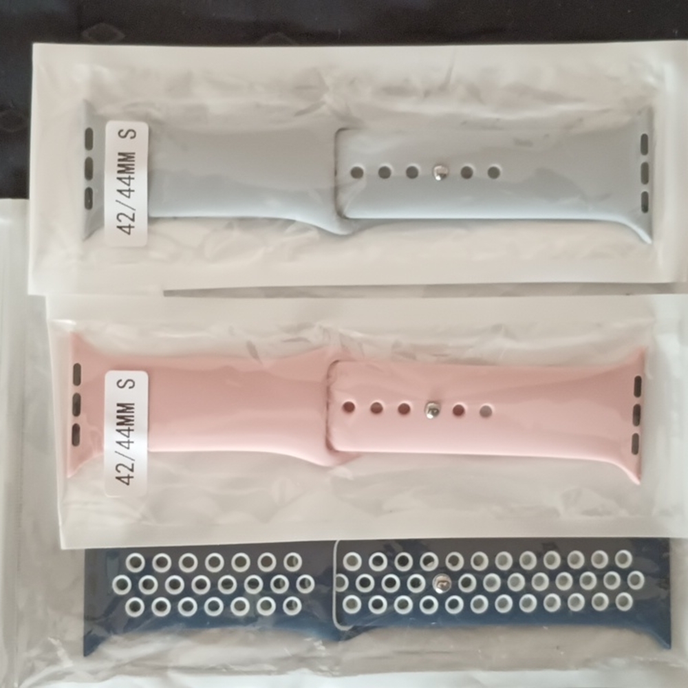 Three Apple Compatible Watch Bands 42/44 Silicone